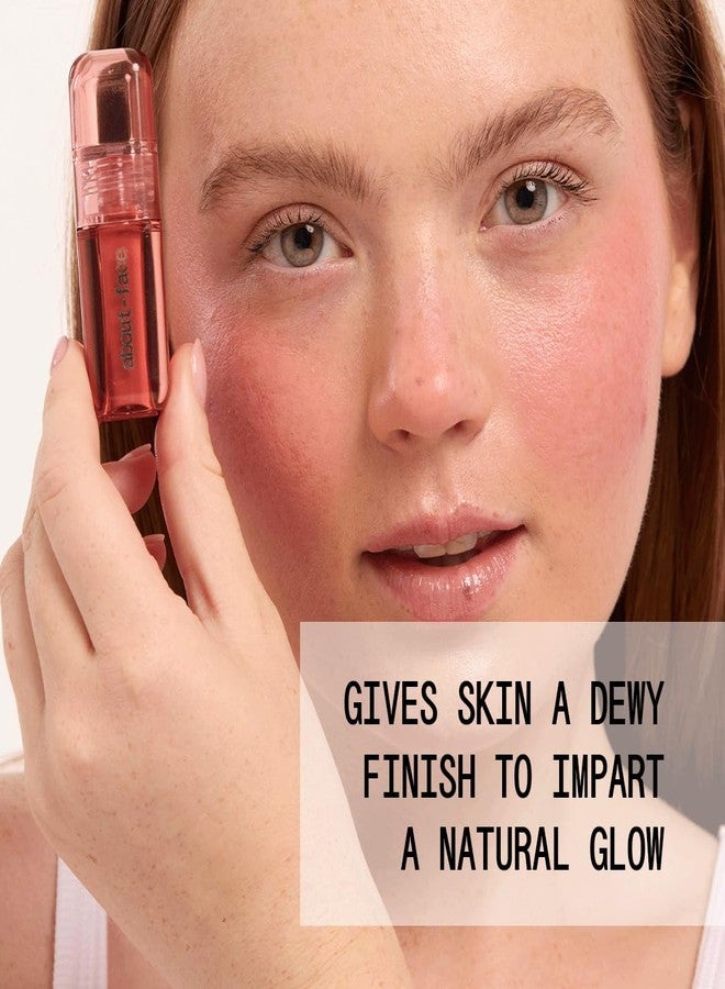 ABOUTFACE about-face Blush Rush Liquid Blush – Hydrating, Buildable Formula with Jojoba Oil, Hyaluronic Acid, and Squalane – Long-Lasting Dewy Finish – Vegan & Cruelty-Free (In the Dust – Rosy Mauve) - Image 2